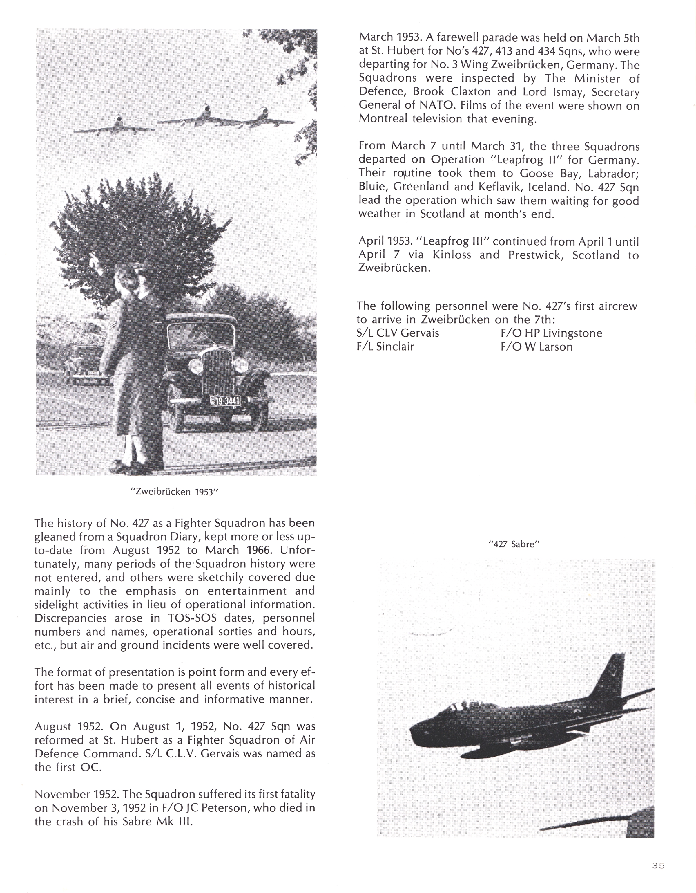 Squadron Sabre diary 1952-1957