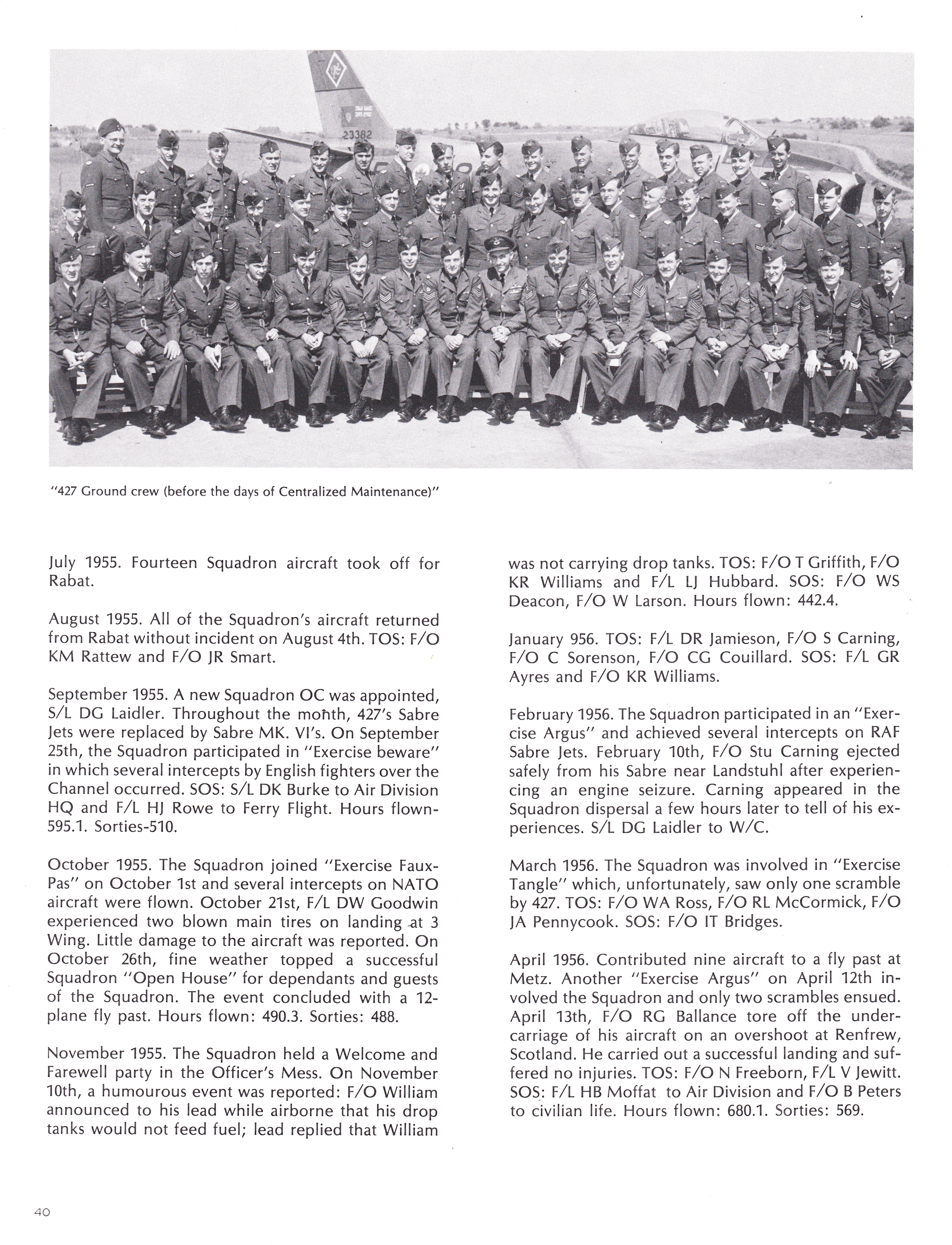 Squadron Sabre diary 1952-1957