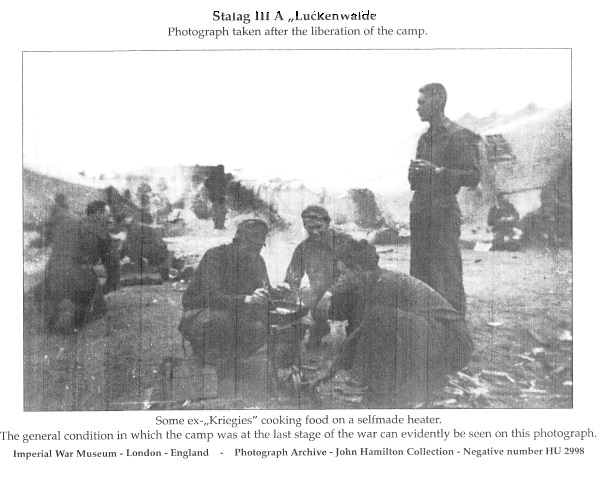 cooking foord, after camp liberfation